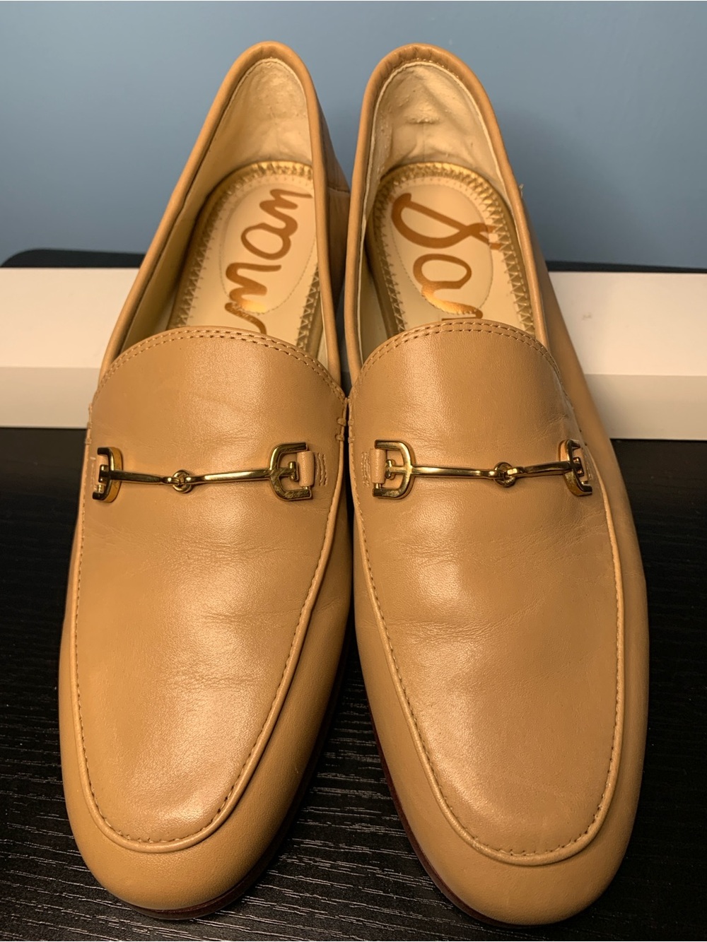 Sam Edelman Tan Leather Bit Loafers for Men